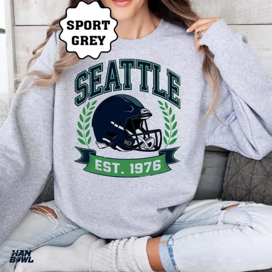 HanBowl™ Seattle Retro Football Fan Sweatshirt