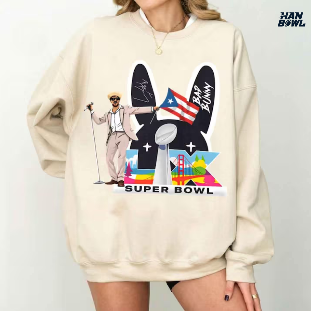 HanBowl™ Puerto Rico Football Music Fan Sweatshirt
