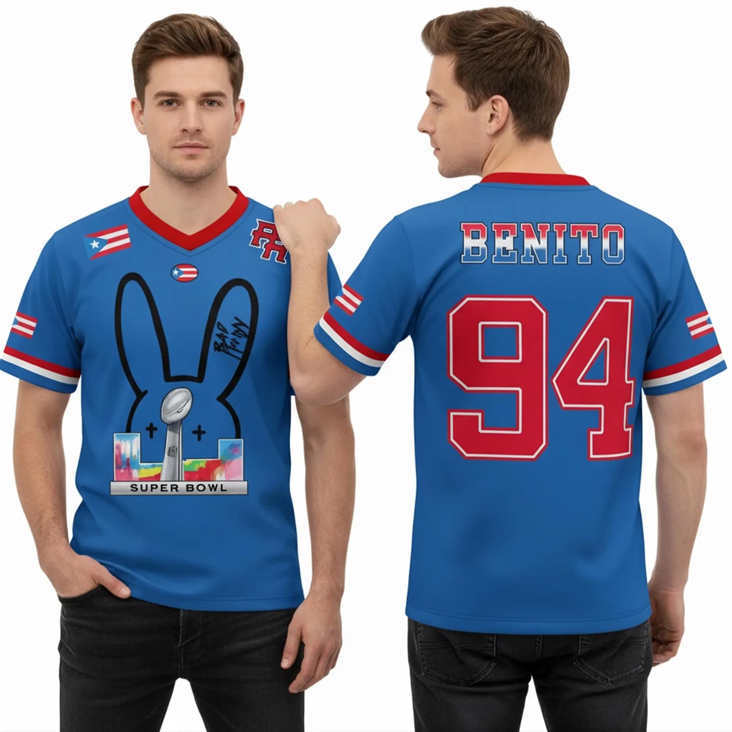 HanBowl™ Puerto Rico Team Football Mesh Jersey