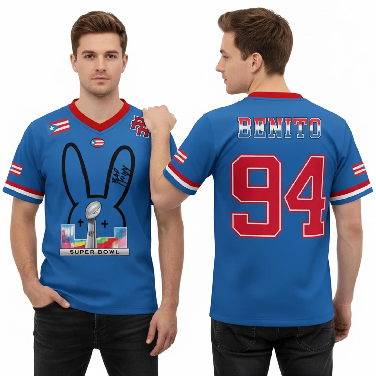 HanBowl™ Puerto Rico Team Football Mesh Jersey